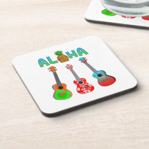 Hawaiian Ukulele Aloha Hawaii Untersetzer