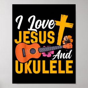 Hawaiian Ukulele Uke Jesus Glaube Christlich Ich L Poster