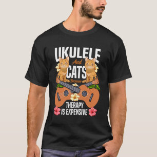 Hawaiian Ukulele Uke Katze Ukulele und Katzen Weil T-Shirt
