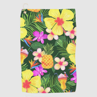Hawaiian Watercolor Golf Towel Golfhandtuch