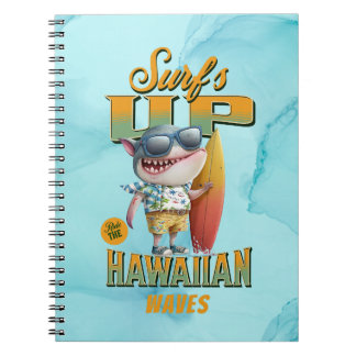 Hawaiian Waves Surf's Up Pidgin Slang Shark Notizblock