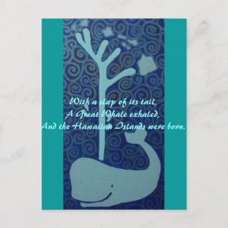 Hawaiian Whale Postkarte