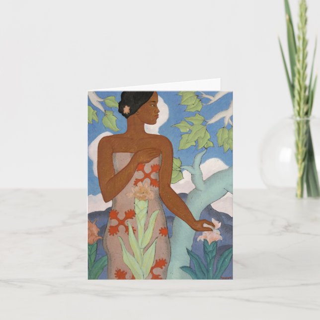 'Hawaiian Woman' - Arman Manookian Card Karte (Vorderseite)