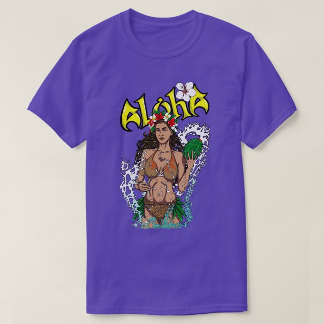 Hawaiian Woman TShirt (Design vorne)