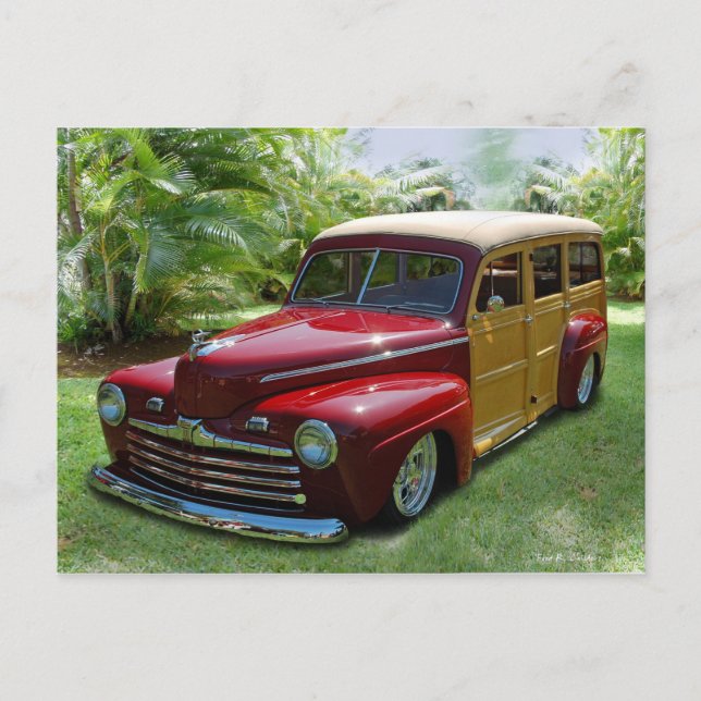 Hawaiian Woodie Postkarte (Vorderseite)