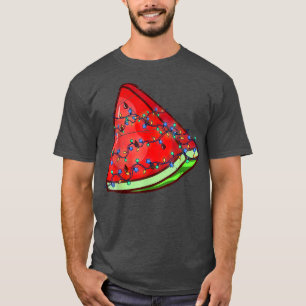 Hawaiian Xmas Lights Watermelon Sommer Weihnachten T-Shirt