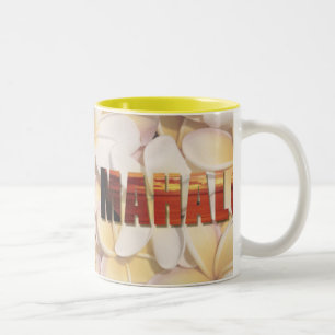 Hawaiianer "Aloha-Mahalo" (Willkommen u. danken Zweifarbige Tasse