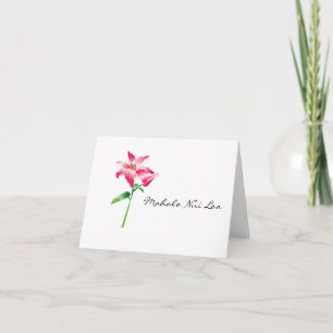 Hawaiianer danken Ihnen zu kardieren Dankeskarte