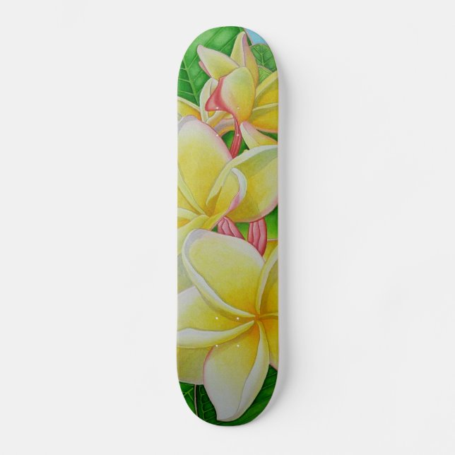 HawaiianerAloha Plumeria Skateboard (Vorderseite)