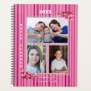Hawaiianisch inspirierter rosa Tagesplaner - HAMbW Planer