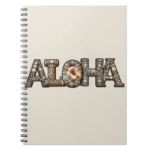 Hawaiianisch Polynesisches Aloha-Bambus-Muster Notizblock