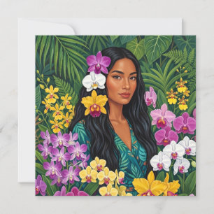 Hawaiianische Aloha-Kunstkarte mit leerer Rückseit