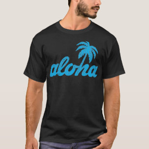Hawaiianische Aloha-Palme im Vintage-Stil T-Shirt