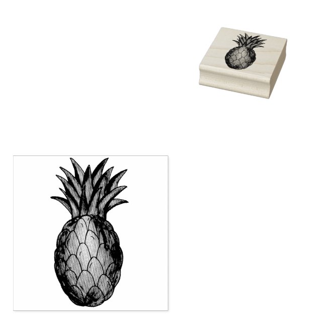 Hawaiianische Ananas Tropical Island Fruit Hawaii  Gummistempel (Stempel)