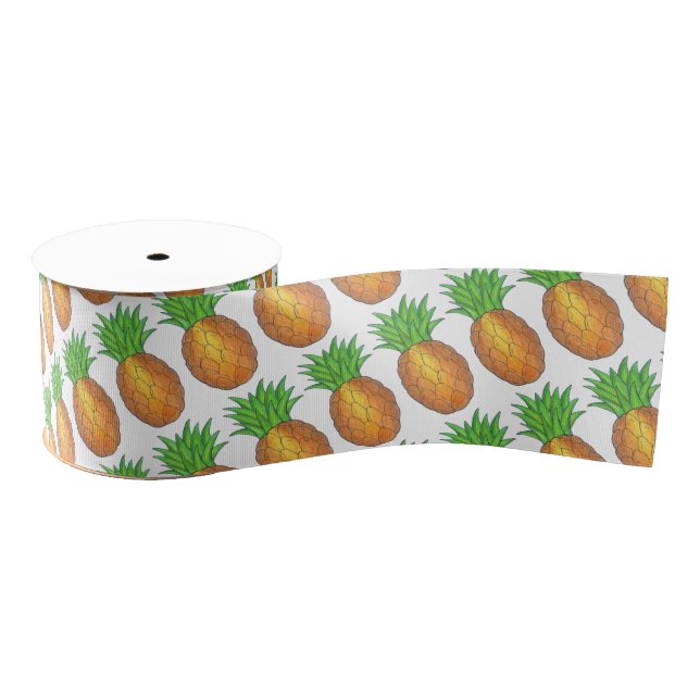 Hawaiianische Ananas Tropical Island Fruit Hawaii  Ripsband (Spule)