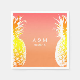 Hawaiianische Ananas Tropische Hochzeit Serviette