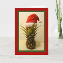 Hawaiianische Ananas-Weihnachtsmannmütze Weihnacht