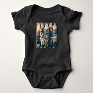 Hawaiianische bemalte Surfboards Baby Strampler