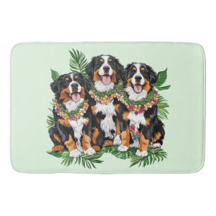 Hawaiianische Berner Sennenhunde Blumenlei Badematte