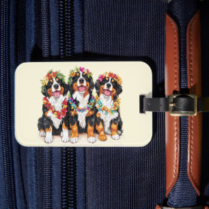 Hawaiianische Berner Sennenhunde Blumenlei Gepäckanhänger