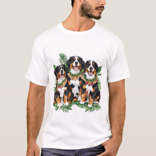 Hawaiianische Berner Sennenhunde Blumenlei T-Shirt