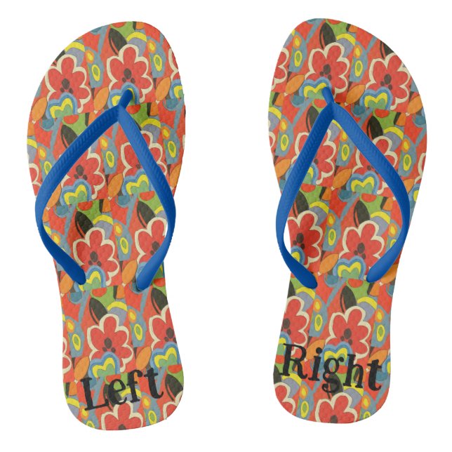 Hawaiianische Blätter, MAtisse Style Flip Flops (Fußbett)