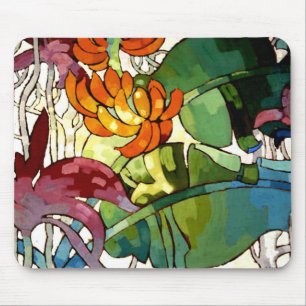 hawaiianische Blume, farbenfrohe Malerei, Mousepad