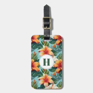 Hawaiianische Blume Gepäckmarke Gepäckanhänger
