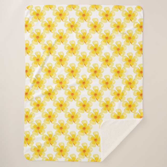 hawaiianische Blume Sherpadecke (Vorderseite)