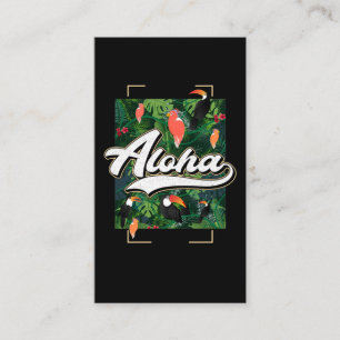 Hawaiianische Blume Toucan Aloha Hawaii Beach Visitenkarte