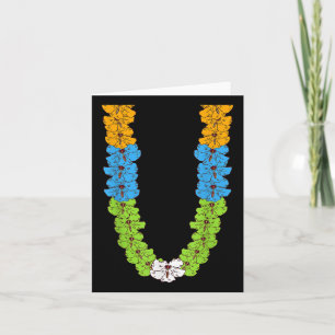 Hawaiianische Blume Tropischer Sommerurlaub Floral Karte