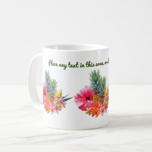 Hawaiianische Blume und Ananas-Eigenwerbung Kaffeetasse
