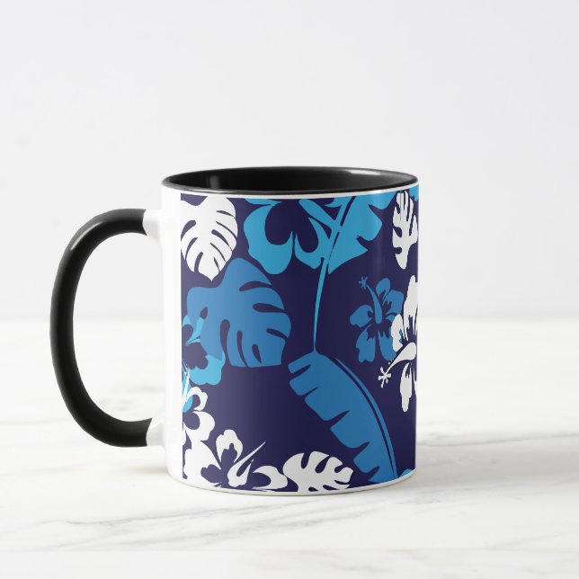 hawaiianische Blume und Pflanze Tasse (Links)