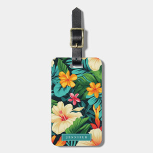 Hawaiianische Blumen-Gepäckanhänger Gepäckanhänger