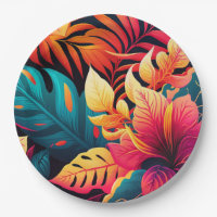 Hawaiianische Blüte helle tropische Muster