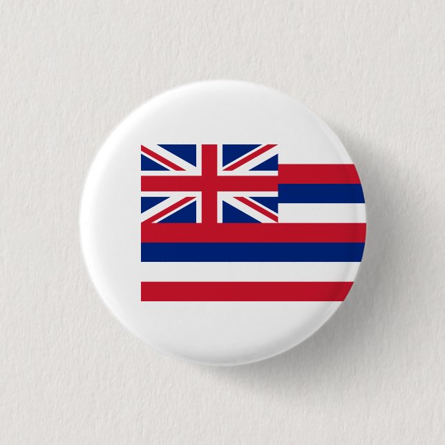 Hawaiianische Flagge, Flagge Hawaiis Button (Vorderseite)