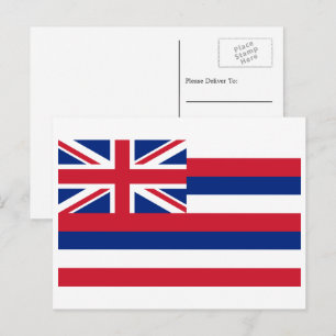 Hawaiianische Flagge, Flagge Hawaiis Postkarte
