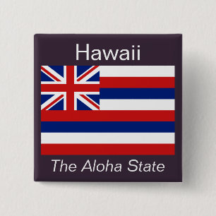 Hawaiianische Flaggenschaltfläche Button