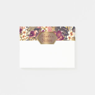 Hawaiianische Golden Tropics Elegante Vintage Mode Post-it Klebezettel