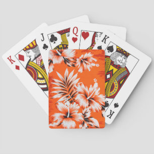 Hawaiianische Hibiskus-Blumen Hintergrund Spielkarten