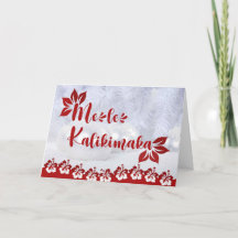 Hawaiianische Hibiskus-Weihnachtsgrußkarte