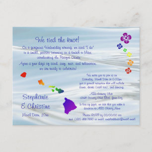 Hawaiianische Hochzeit Einladung