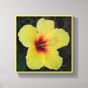 Hawaiianische Hula-Mädchen-Hibiskus-Leinwanddruck Leinwanddruck