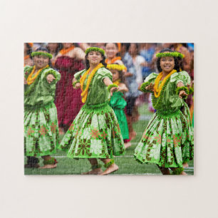 Hawaiianische Hula-Tänzer. Puzzle