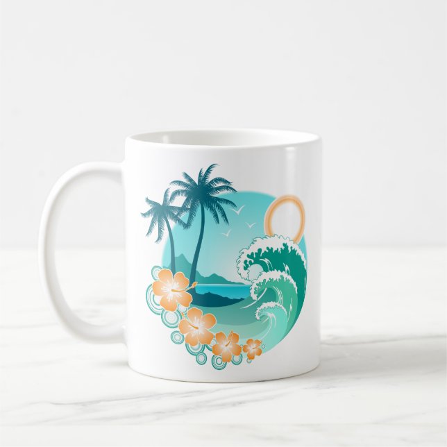 Hawaiianische Insel 1 Kaffeetasse (Links)