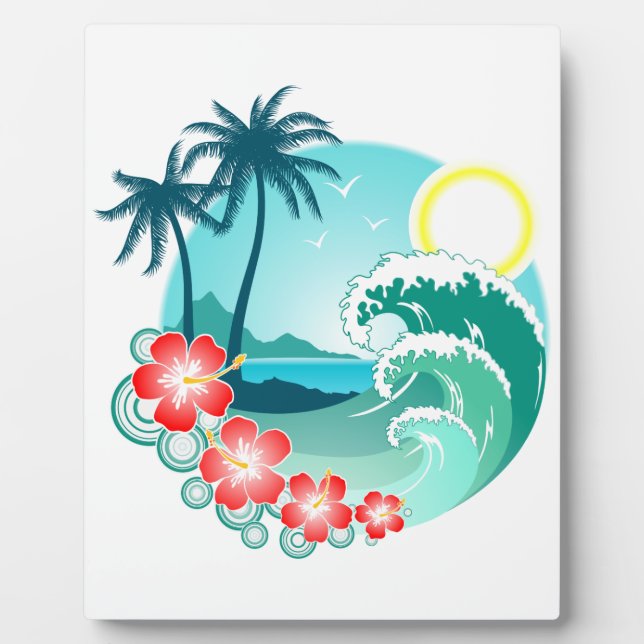 Hawaiianische Insel 2 Fotoplatte (Vorderseite)