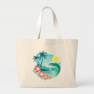 Hawaiianische Insel 3 Jumbo Stoffbeutel