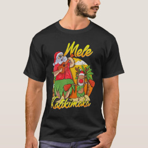 Hawaiianische Insel Mele Kalikimaka Santa Reindeer T-Shirt