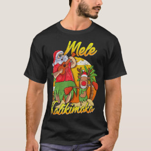Hawaiianische Insel Mele Kalikimaka Santa Reindeer T-Shirt