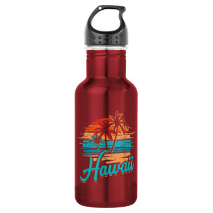 Hawaiianische Insel Tropisches Hawaii Urlaub Edelstahlflasche